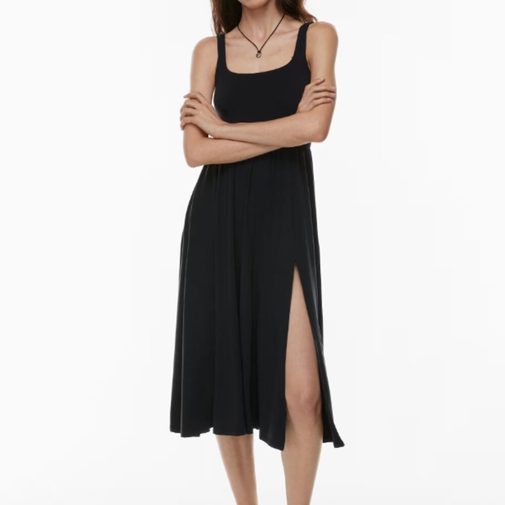 Aritzia Wilfred Market Dress with Slit - Navy Color